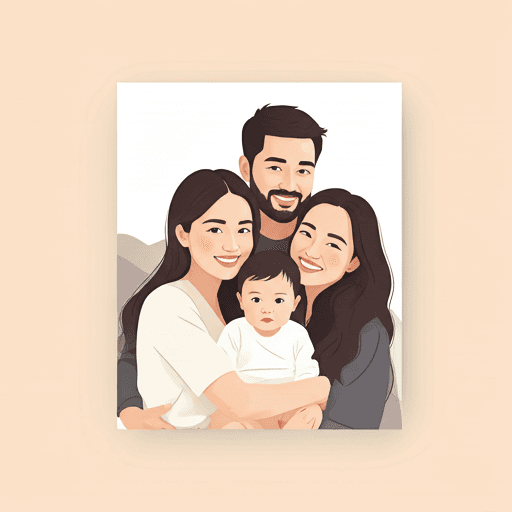 A warm family sharing stories together